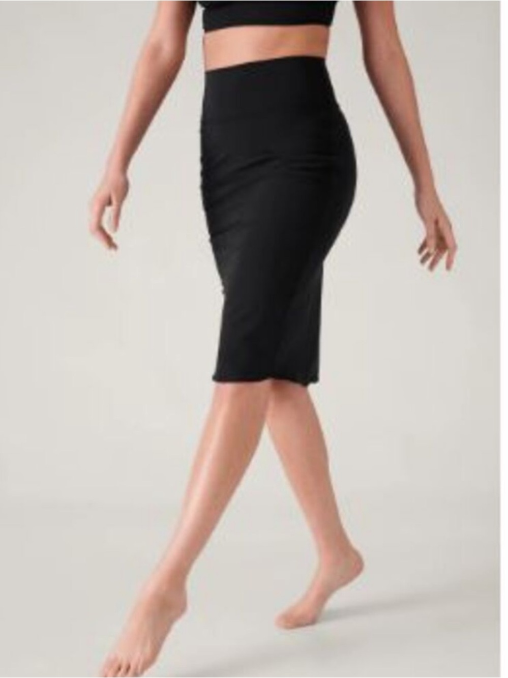 ATHLETA Transcend High Rise Midi Skirt Black Size Small